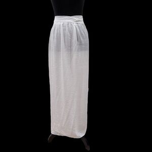 Sheer White Wrap Skirt Lightweight Swim Coverup Layering Piece One Size